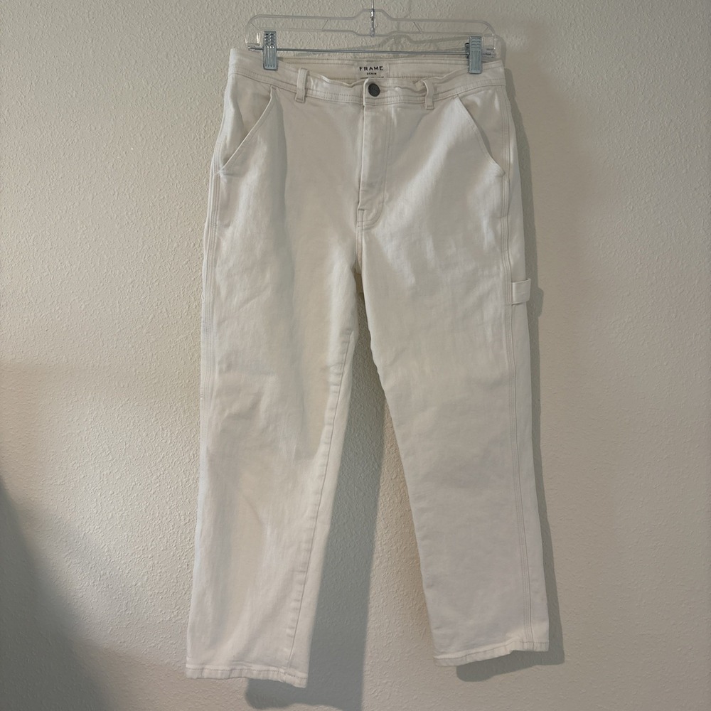 Frame Denim Natural Crop Cargo Women's Jeans Size 29 Coastal Preppy Beach